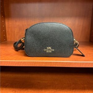 Coach Black Crossbody Camera Bag with Gold Hardware
